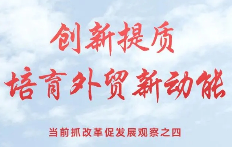創(chuàng  )新提質(zhì) 培育外貿新動(dòng)能——當前抓改革促發(fā)展觀(guān)察之四